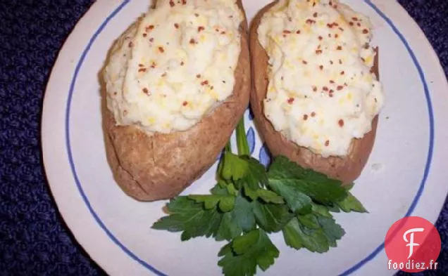 Pommes De Terre Cuites Deux Fois Faibles En Gras
