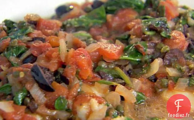 Poisson aux Tomates, Olives et Câpres