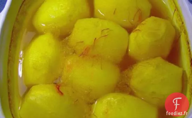 Pommes de terre Braisées dans un Bouillon de Safran