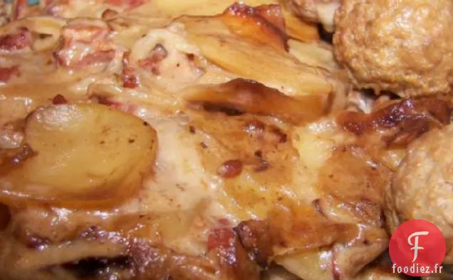 Pommes de terre et Oignons rouges cuits lentement