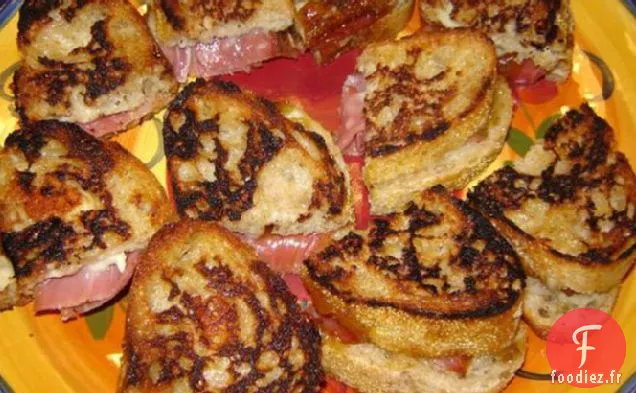 Sandwichs Au Brie Grillé et Aux Figues Avec Frites de Patates Douces