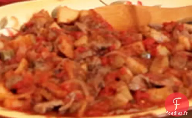 Carne con Pappas de Rosa