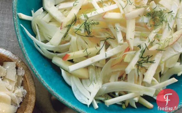 Salade De Céleri-Rave Et Pomme À La Vinaigrette Aux Noisettes