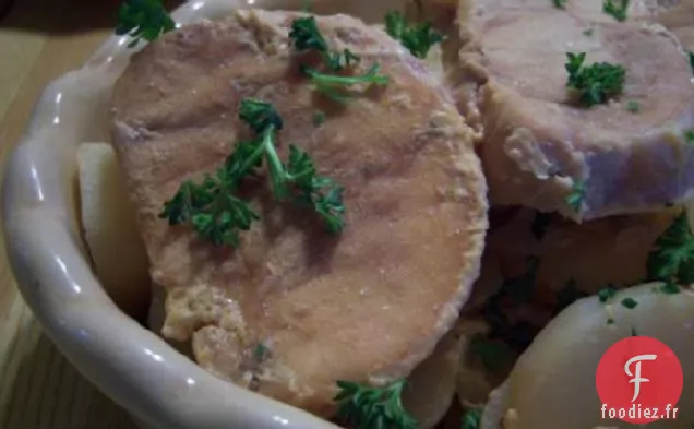 Dîner Facile aux Côtelettes de Porc - Mijoteuse