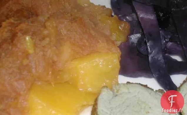 Patates Douces épicées aux Pêches
