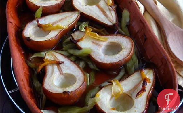 Poires Rôties Au Céleri Confit