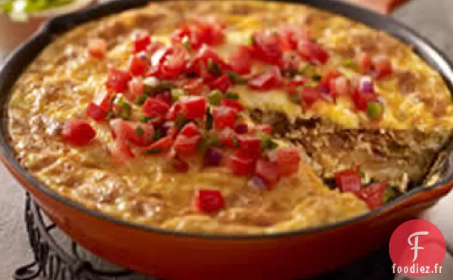 Omelette au Chorizo, Pomme de Terre et Chili Vert