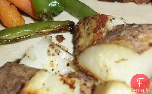 Pommes de Terre au Parmesan Assaisonnées au Barbecue / Four