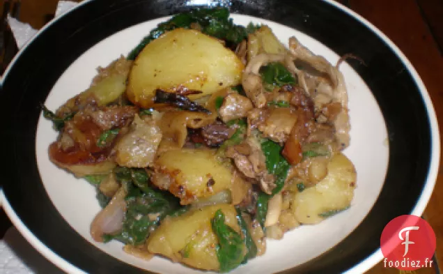 Salade Tiède de Pommes de Terre et de Champignons