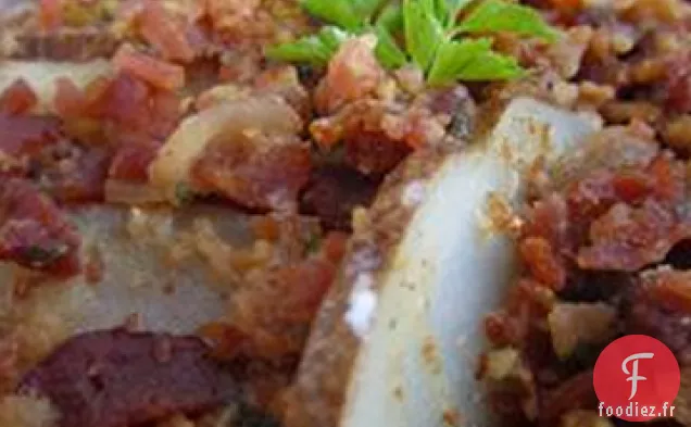 Pommes de terre tranchées au Bacon et au Persil