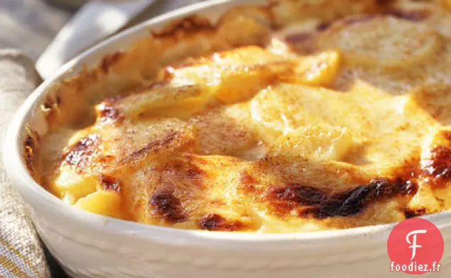 Gratin de Pommes De Terre Crémeux Aux Deux Fromages