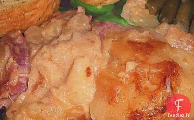 Pommes de Terre Festonnées et Jambon