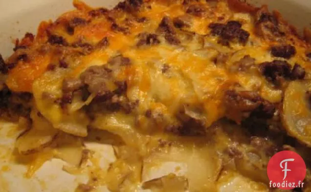 Casserole de Hamburger au Fromage et Pommes de Terre
