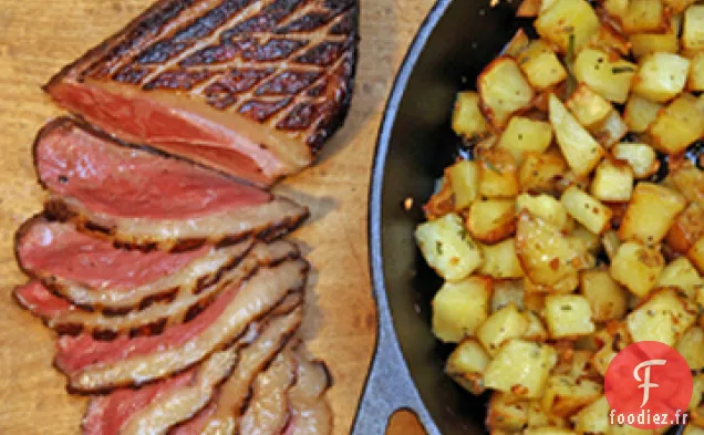 Magret de Canard Mariné aux Pommes de Terre Sautées