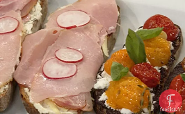 Tartines au Jambon et au Fromage