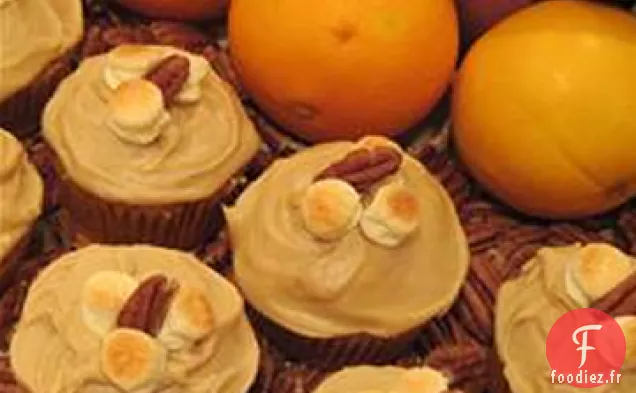 Cupcakes de Patates Douces aux Bonbons avec Glaçage à la Cassonade