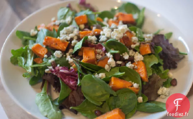 Salade de Patates Douces Rôties, Fenouil et Oignons