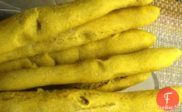 Gressins de Patates Douces à la Semoule de Maïs