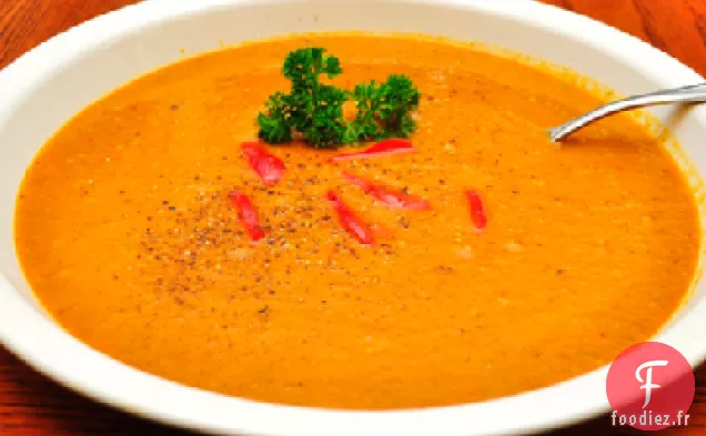 Soupe de Patates Douces aux Épices Indiennes