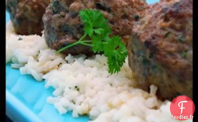 Boulettes De Viande Asiatiques Avec Trempette Au Sésame Et Au Citron Vert