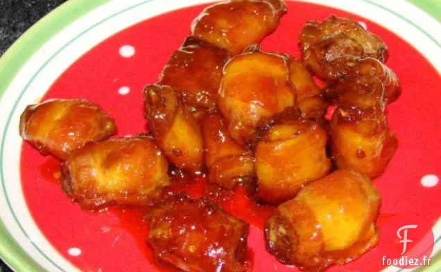 Entrées de Châtaignes d'Eau au Bacon