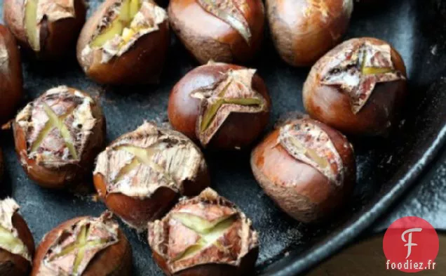 Châtaignes Rôties au Four avec Beurre Fondu Épicé