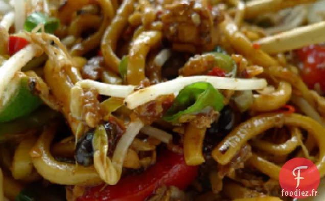 Poulet Asiatique Et Nouilles