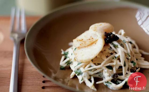Rémoulade de Céleri-Rave aux Pétoncles et Caviar