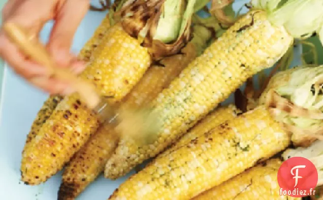 Maïs Grillé au Beurre de Coriandre