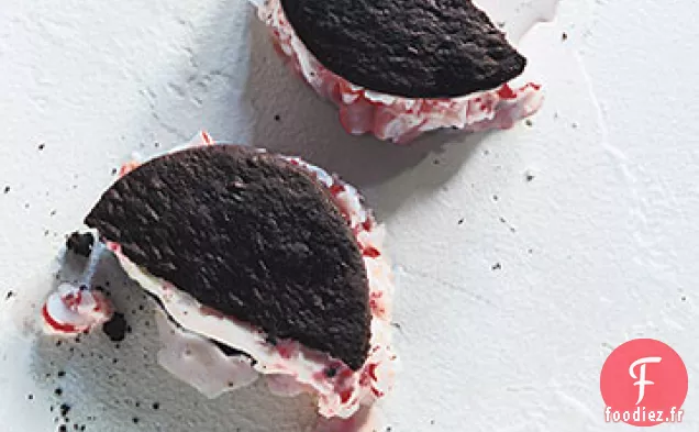Sandwichs à la Crème Glacée au Chocolat et à la Menthe Poivrée