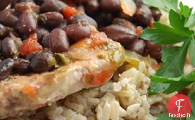 Haricots Noirs et Côtelettes de Porc