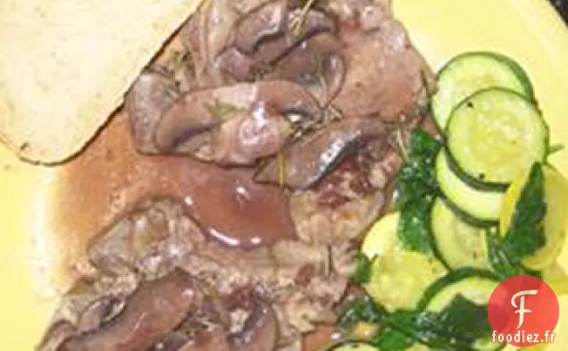 Côte de Veau aux Champignons Portabello