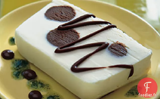 Terrine de Glace Menthe-Truffe aux Sauces Menthe et Chocolat