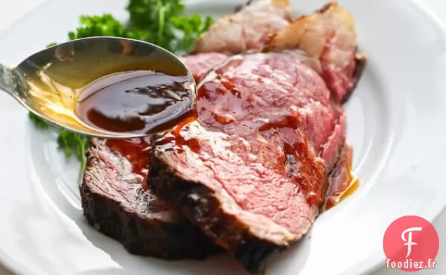 Rôti De Côte De Bœuf Parfait Avec Jus De Vin Rouge Recette