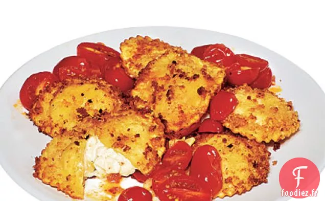 Raviolis Croquants Rapides à la Sauce Tomate Rôtie