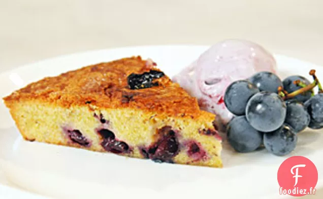 Gâteau au Beurre Brun Pistache aux Raisins Concord
