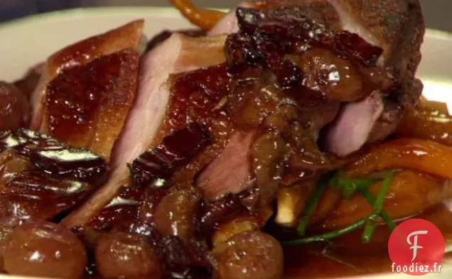Magret de Canard Poêlé à la Sauce aux Raisins