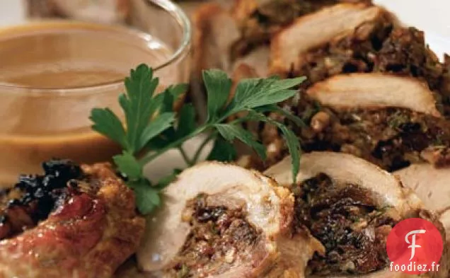 Longe de Porc Farcie de Prunes Séchées