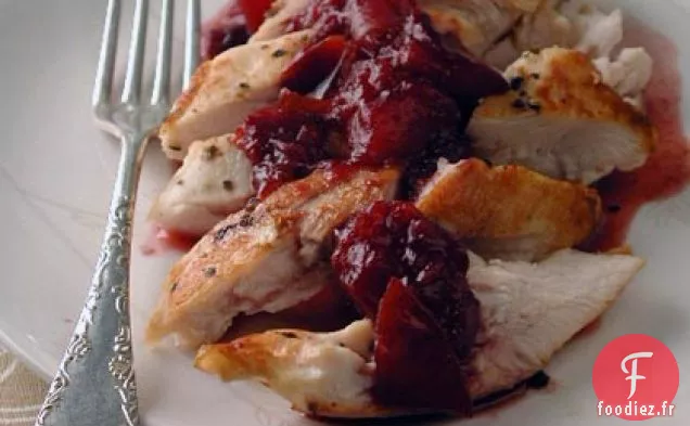 Poulet Grillé à la Sauce Pinot-Prune