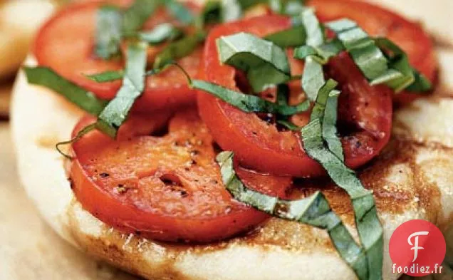 Pains Plats grillés aux Tomates et au Basilic