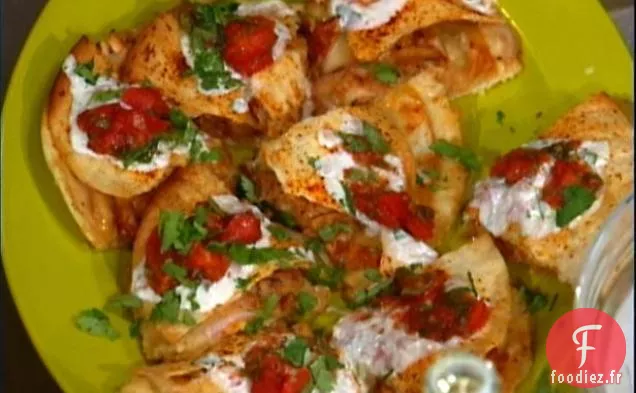 Quesadilla de Poulet BBQ avec Relish de Tomates Fumées et Vinaigrette au Babeurre
