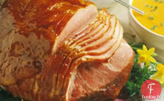 Jambon Cuit au Four avec Glaçage Miel-Abricot