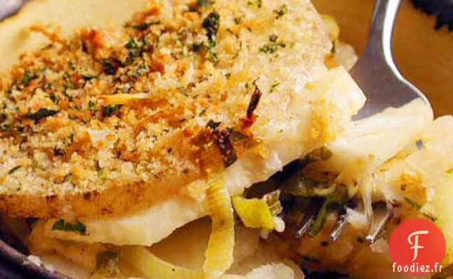 Gratin de Pommes de Terre, Céleri-rave et Oignons Verts