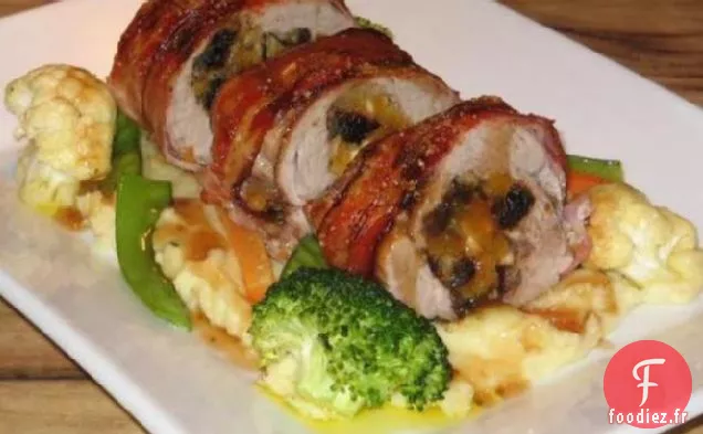 Rôti De Porc Roulé Avec Farce Aux Pruneaux Et Abricots
