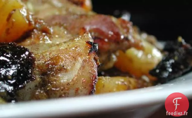 Poulet Marocain Épicé Aux Abricots et Pruneaux (Faible en gras)