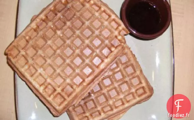 Gaufres Végétaliennes Au Lin Et à la Banane de Blé Entier