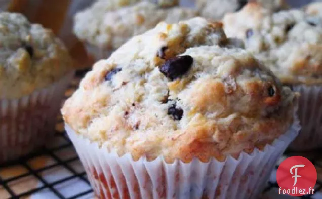 Muffins à la Banane Au Chocolat Faible En Gras