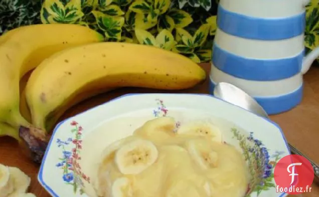 Crème Anglaise Chaude et Bananes