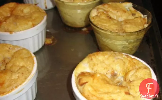 Pouding au Pain Aux Bananes et au Fromage à la Crème
