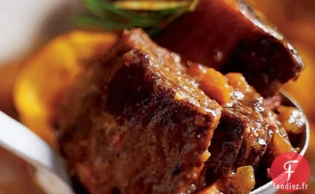 Côtes Levées braisées au Porto au Gingembre et à l'Anis étoilé